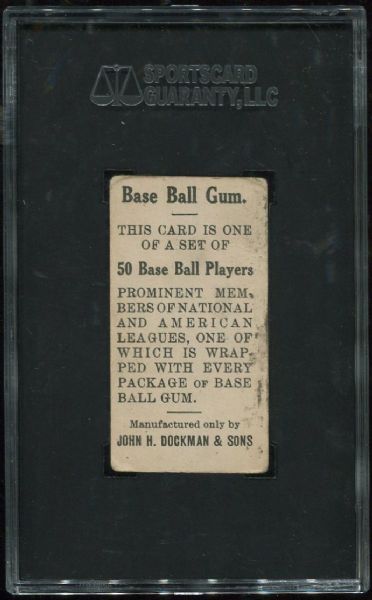 1909 E92 Dockman & Sons Gum Boss Smith SGC 30