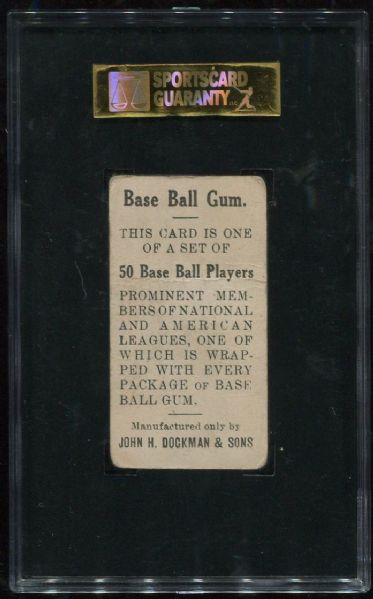 1909 E92 Dockman & Sons Gum Bill O'Hara SGC 30