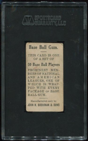 1909 E92 Dockman & Sons Gum Bill Bergen SGC 40