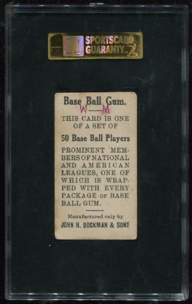 1909 E92 Dockman & Sons Gum Frank Chance SGC 20