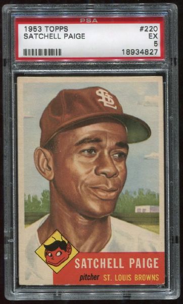 1953 Topps #220 Satchell Paige PSA 5