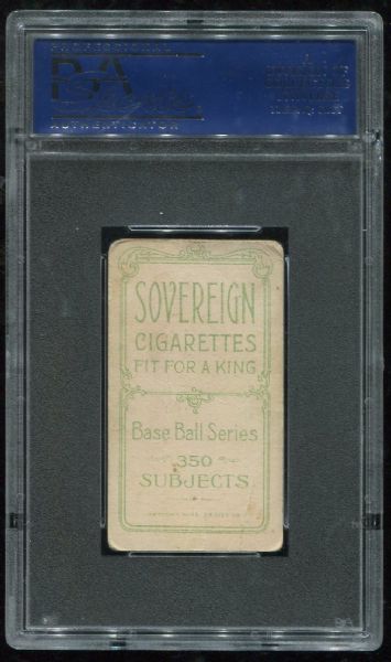 1909-11 T206 Sovereign Cy Young Glove Shows PSA 1