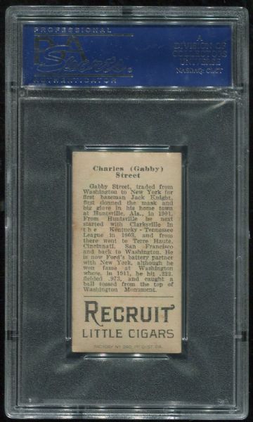 1912 T207 Recruit Charles Street PSA 4 MC