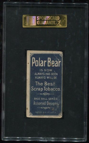 1909-11 T206 Polar Bear Admiral Schlei Batting SGC 10