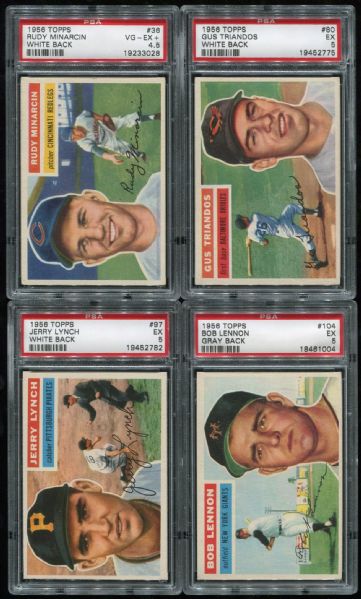 1956 Topps Lot of 10 Assorted PSA Graded