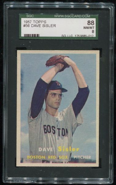 1957 Topps #056 Dave Sisler SGC 88
