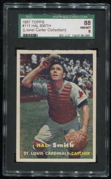 1957 Topps #111 Hal Smith SGC 88 - Lionel Carter Collection
