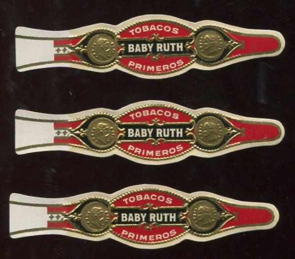 1920s Baby Ruth Cigar Band Lot of 3