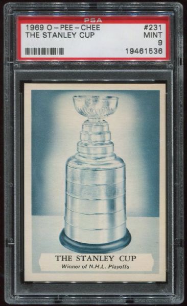 1969 O-Pee-Chee #231 The Stanley Cup PSA 9