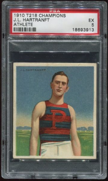 1910 T218 Champions J.L. Hartranft PSA 5