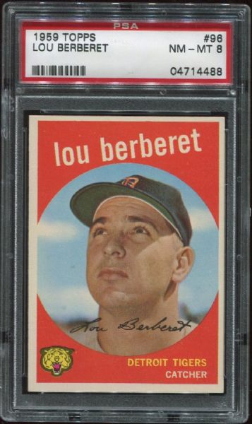 1959 Topps #96 Lou Berberet PSA 8