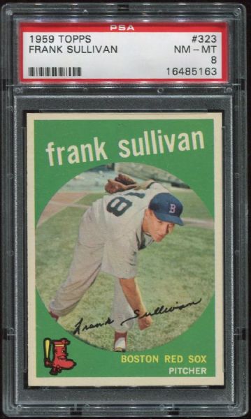 1959 Topps #323 Frank Sullivan PSA 8