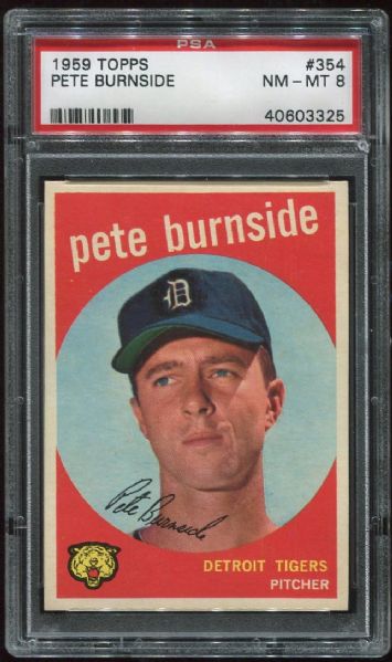 1959 Topps #354 Pete Burnside PSA 8