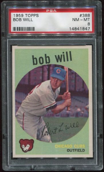 1959 Topps #388 Bob Will PSA 8