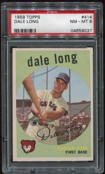 1959 Topps #414 Dale Long PSA 8