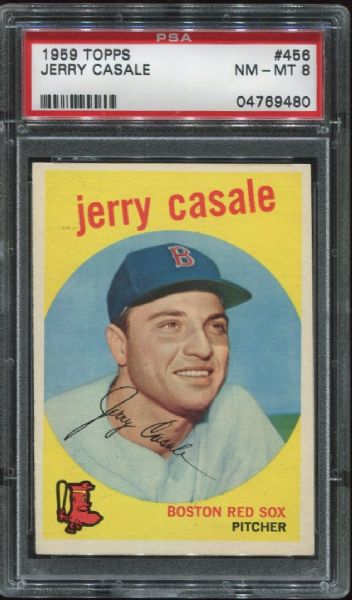 1959 Topps #456 Jerry Casale PSA 8
