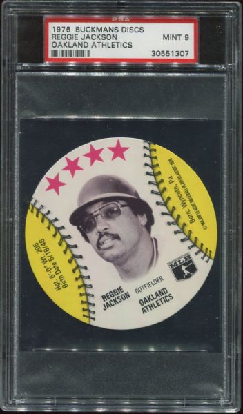 1976 Buckman Discs Reggie Jackson PSA 9