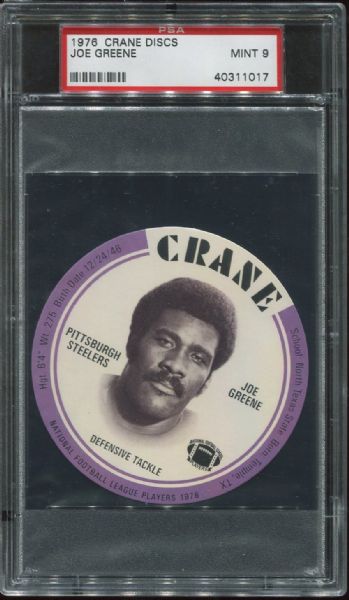 1976 Crane Discs Joe Greene PSA 9
