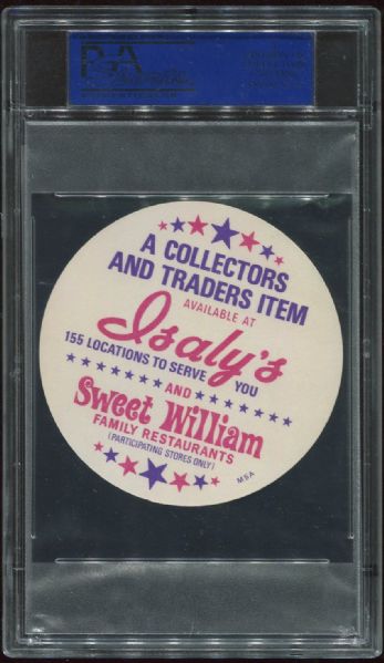 1976 Isaly's Sweet William Discs Johnny Bench PSA 10