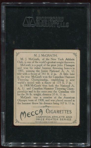 1910 T218 Champions M.J. McGrath SGC 50