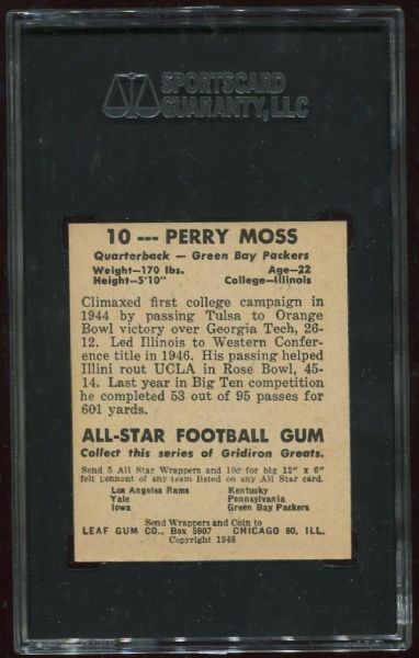 1948 Leaf Gum Co. #10 Perry Moss SGC 84