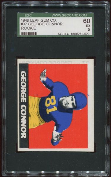 1948 Leaf Gum Co. #37 George Connor Rookie SGC 60
