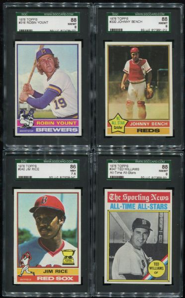 1976 Topps Lot of 4 Hall of Famers SGC Graded