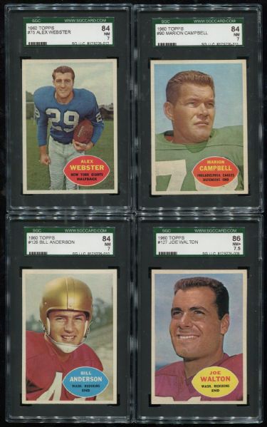 1960 Topps Lot of 7 Assorted SGC Graded