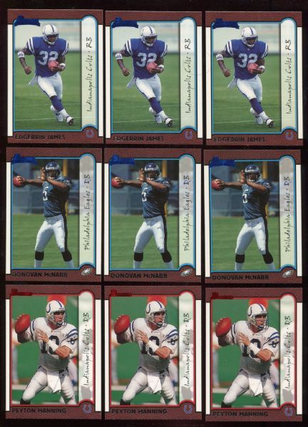1999 Bowman Football Lot of 3 Complete Sets