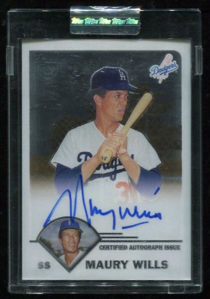 2003 Topps #TA-MW Maury Wills Certified Autograph