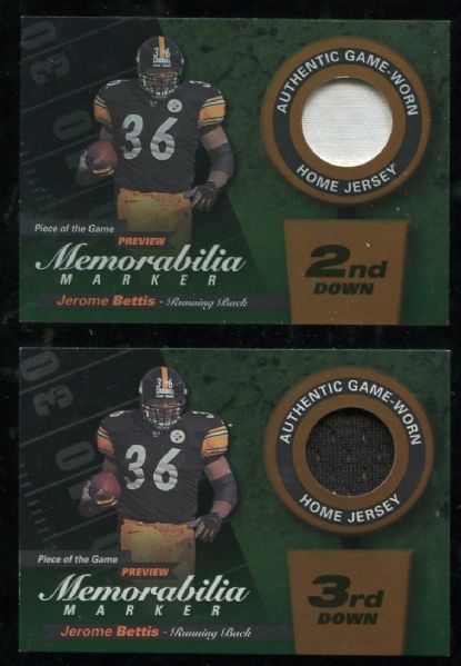 2000 Playoff Piece of the Game #JB36-B Jerome Bettis Jersey Lot of 2