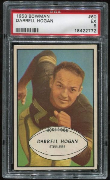 1953 Bowman #60 Darrell Logan PSA 5