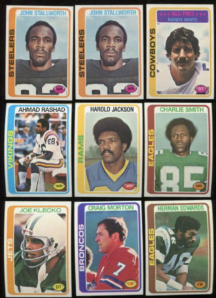 1978 Topps Football Lot of 800 Assorted with Rookies & Stars