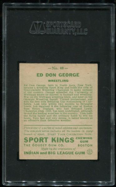 1933 Sport Kings Gum #40 Don George SGC 80