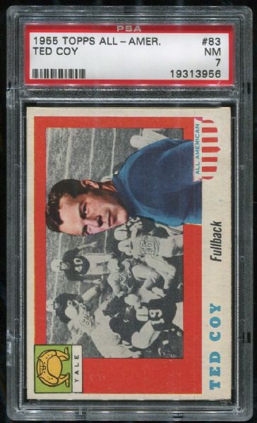 1955 Topps All American #83 Ted Coy PSA 7