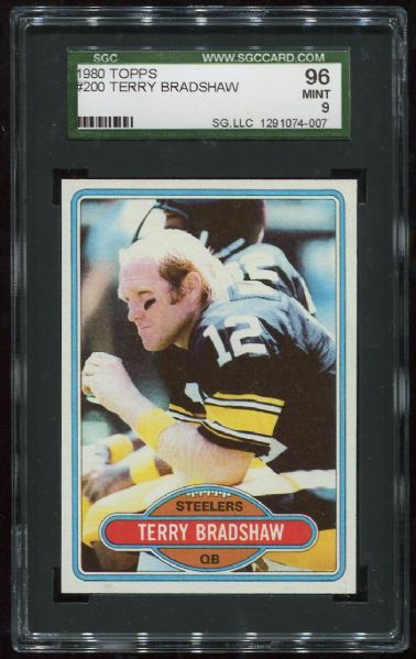 1980 Topps #200 Terry Bradshaw SGC 96