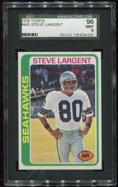 1978 Topps #443 Steve Largent SGC 96