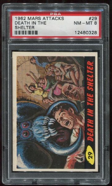 1962 Mars Attacks #29 Death In The Shelter PSA 8