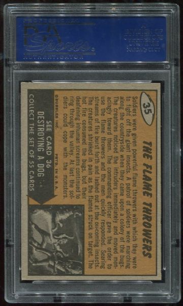 1962 Mars Attacks #35 The Flame Throwers PSA 8
