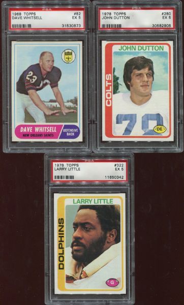 1955-1978 Lot of 9 Assorted PSA Graded