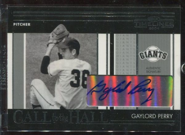 2004 Donruss Timelines #CH-14 Gaylord Perry Autograph