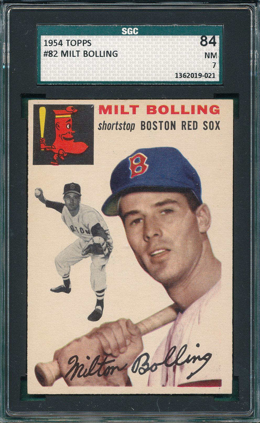 Lot Detail - 1954 Topps #82 Milt Bolling SGC 84