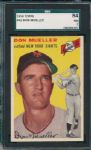 1954 Topps #42 Don Mueller SGC 84