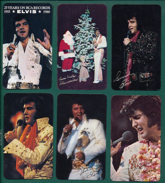1978-80 Elvis Calendars & Boxcar Cards Lot of (159)