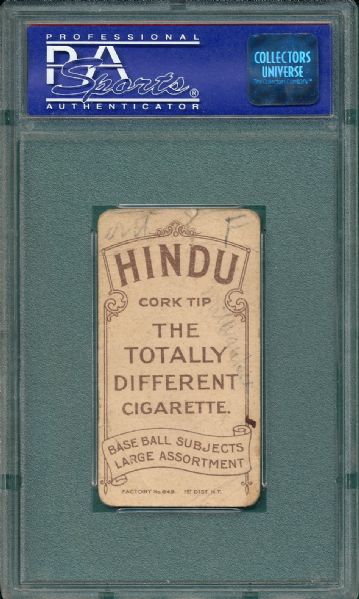 1909-1911 T206 Stone Hindu Cigarettes PSA 1 *Low Pop*