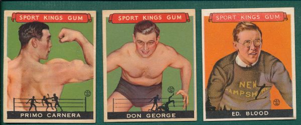 1933 Sports Kings Lot of (3) W/ Carnera