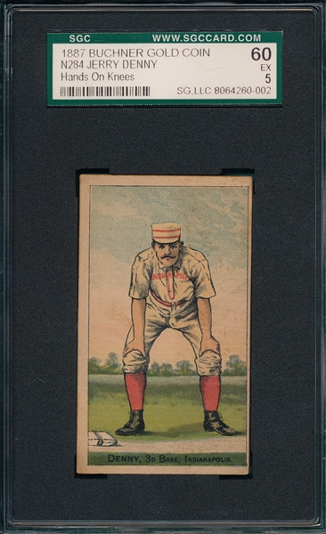 1887 N284 Jerry Denny Buchner Gold Coin SGC 60