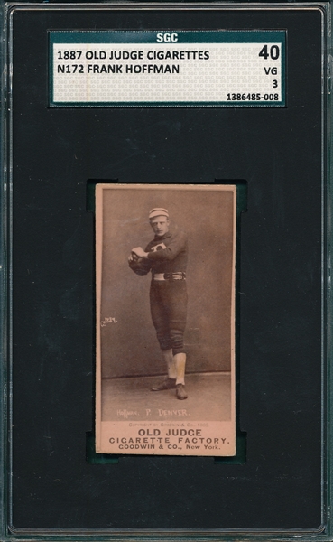 1887 N172 228-1 Frank Hoffman Old Judge Cigarettes SGC 40 *Strong Image*