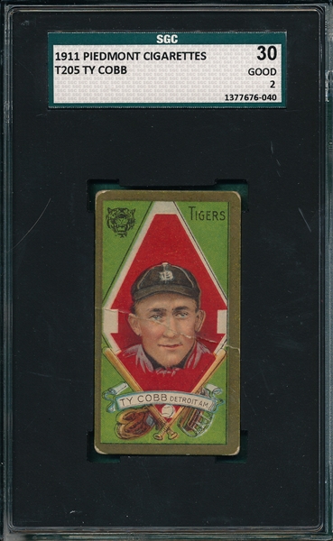 1911 T205 Ty Cobb Piedmont Cigarettes SGC 30