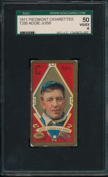 1911 T205 Addie Joss Piedmont Cigarettes SGC 50